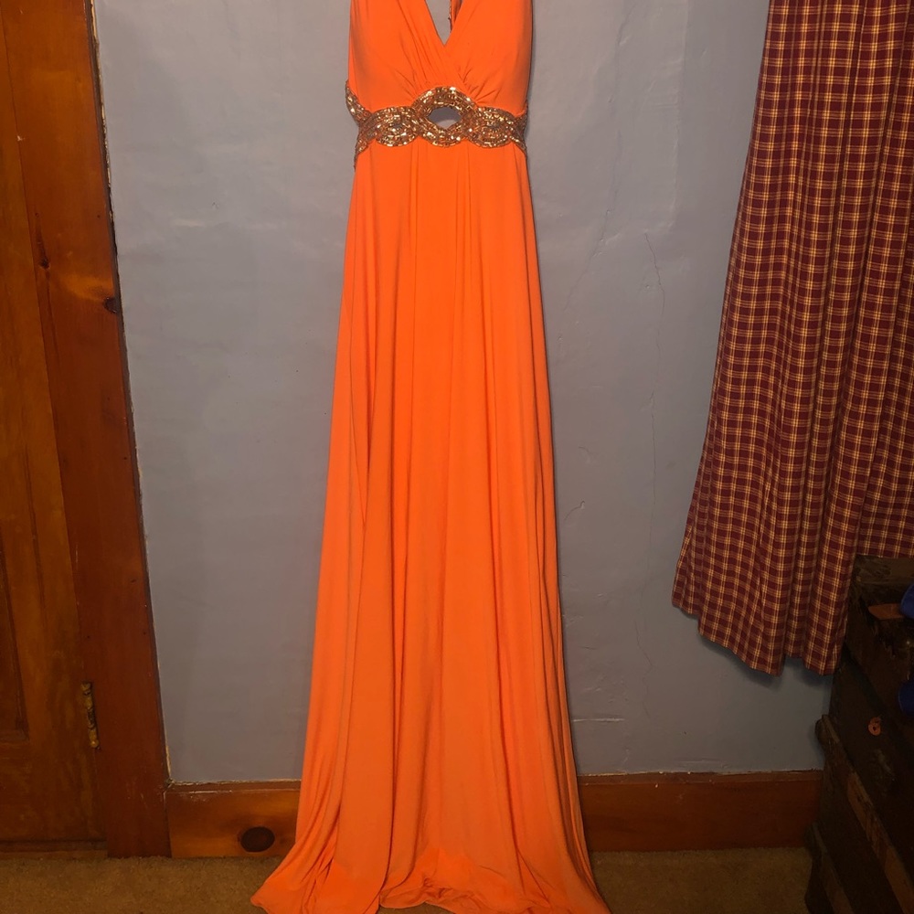 Orange prom dress